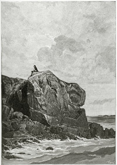 The Rock of the exiled in Jersey by Fortune Louis Meaulle